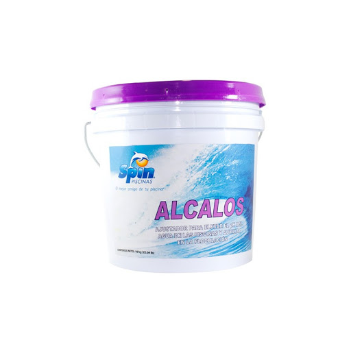 Cubeta plástica de Alcalos cubeta de 5 kg spin modificador de pH granular blanco para balance químico de albercas.
