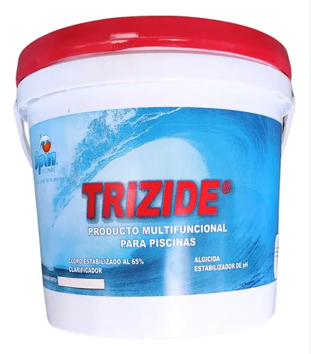 Trizide cloro multifuncional tabletas 3 pulgadas cubeta de 4.4kg